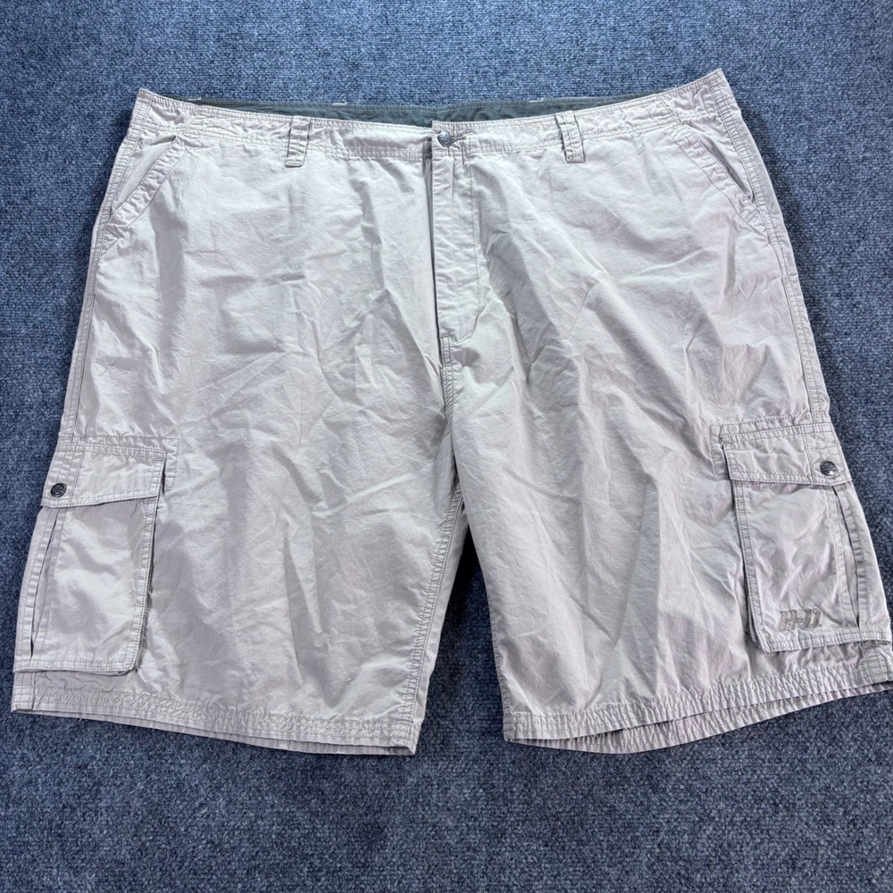 Harley-Davidson Cargo Shorts Mens 52 Tan Ripstop Cotton 96678-12VM Biker Work